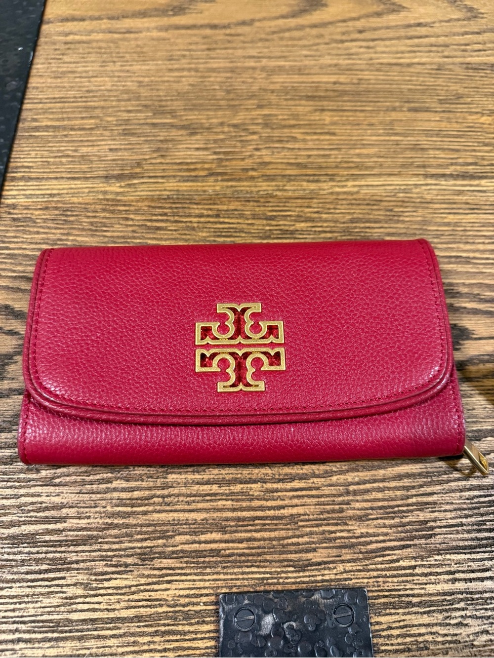 A42 Tory Burch Red Britton Duo Continental Wallet